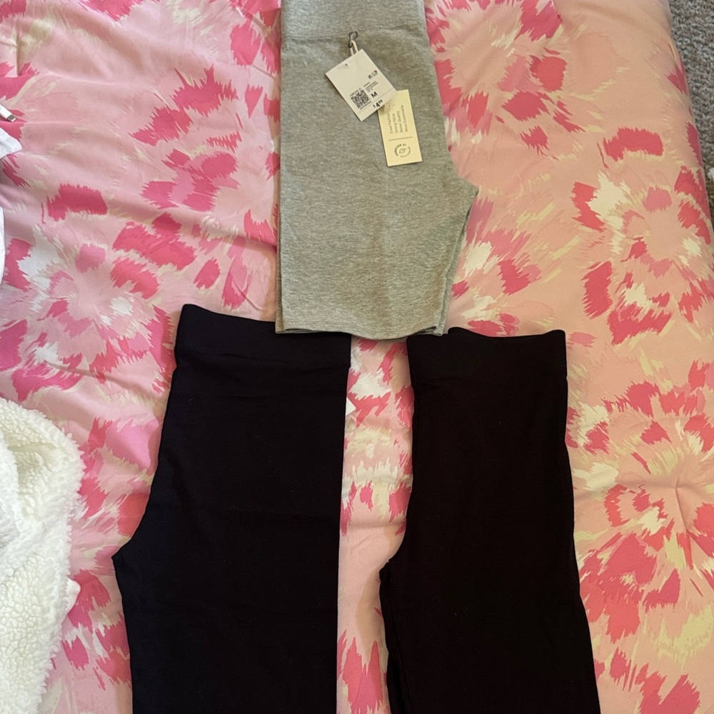 3 pairs of Forever 21 Black and Gray Bike Shorts